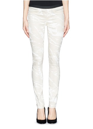 Main View - Click To Enlarge - HELMUT LANG - Paint streak stretch jeggings