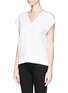 Front View - Click To Enlarge - HELMUT LANG - Jersey back crepe blouse