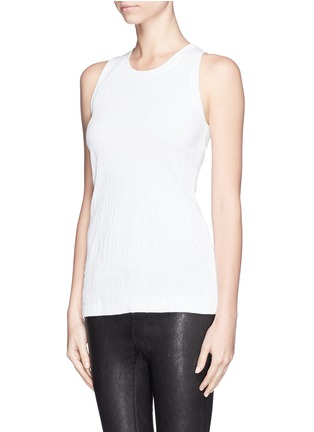 Front View - Click To Enlarge - HELMUT LANG - Crinkle effect ribbed tank top
