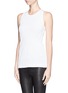 Front View - Click To Enlarge - HELMUT LANG - Crinkle effect ribbed tank top