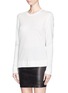 Front View - Click To Enlarge - HELMUT LANG - Drape back tencel-silk top