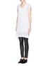 Front View - Click To Enlarge - HELMUT LANG - 'Swift' drape back dress