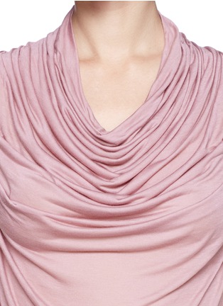Detail View - Click To Enlarge - HELMUT LANG - Cowl neck ruche jersey top