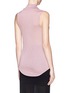 Back View - Click To Enlarge - HELMUT LANG - Cowl neck ruche jersey top