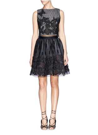 Figure View - Click To Enlarge - ALICE & OLIVIA - 'Anna' butterfly lace tank top