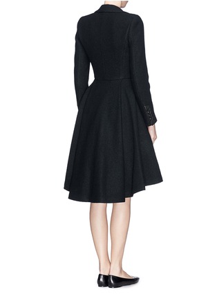 Back View - Click To Enlarge - ALICE & OLIVIA - 'Mary' lamb leather trim wool coat