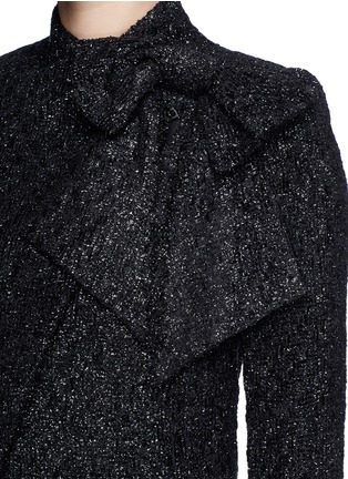 Detail View - Click To Enlarge - ALICE & OLIVIA - 'Hope' metallic bow cropped jacket