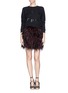 Figure View - Click To Enlarge - ALICE & OLIVIA - 'Cina' feather skirt