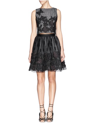Figure View - Click To Enlarge - ALICE & OLIVIA - 'Pia' butterfly sequin pouf skirt