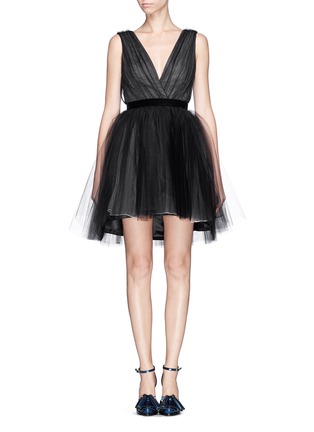 Main View - Click To Enlarge - ALICE & OLIVIA - 'Princess' tulle overlay organza dress