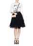 Figure View - Click To Enlarge - ALICE & OLIVIA - 'Darcy' tiered tulle skirt