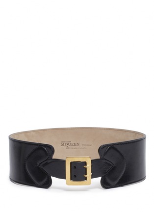 Main View - Click To Enlarge - ALEXANDER MCQUEEN - Gold-tone buckle leather belt