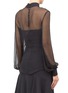Back View - Click To Enlarge - ALEXANDER MCQUEEN - Silk chiffon blouse