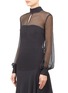 Front View - Click To Enlarge - ALEXANDER MCQUEEN - Silk chiffon blouse