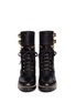 Figure View - Click To Enlarge - SERGIO ROSSI - Detachable cuff leather combat boots