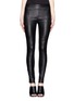 Main View - Click To Enlarge - ACNE STUDIOS - 'Best Lea Scuba' stripe leather skinny pants
