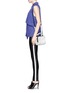 Figure View - Click To Enlarge - ACNE STUDIOS - 'Best Lea Scuba' stripe leather skinny pants