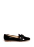 Main View - Click To Enlarge - TORY BURCH - 'Trudy' logo bow patent leather ballerina flats