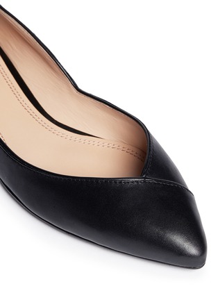 Detail View - Click To Enlarge - TORY BURCH - 'Nicki' metallic heel leather flats
