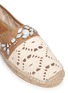 Detail View - Click To Enlarge - TORY BURCH - 'Ginerva' jewelled crochet espadrilles
