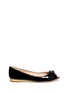 Main View - Click To Enlarge - TORY BURCH - 'Trudy' patent leather open toe flats