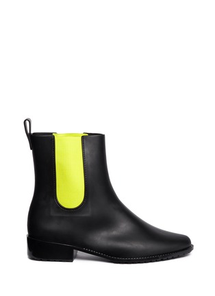 Detail View - Click To Enlarge - MELISSA - 'Riding' glossy rubber panel matte boots