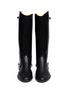 Figure View - Click To Enlarge - MELISSA - 'Riding' glossy rubber panel matte boots