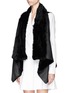 Front View - Click To Enlarge - YVES SALOMON - Rabbit fur leather gilet 