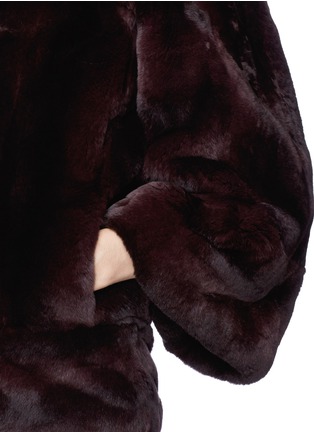 Detail View - Click To Enlarge - YVES SALOMON - Stand collar rabbit fur coat