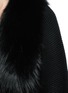 Detail View - Click To Enlarge - YVES SALOMON - Raccoon fur collar cocoon cardigan