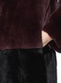Detail View - Click To Enlarge - YVES SALOMON - Colourblock rabbit fur coat