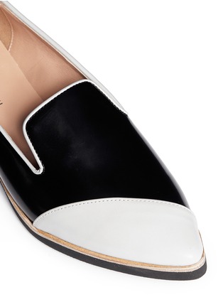 Detail View - Click To Enlarge - FABIO RUSCONI - Leather wedge slip-ons
