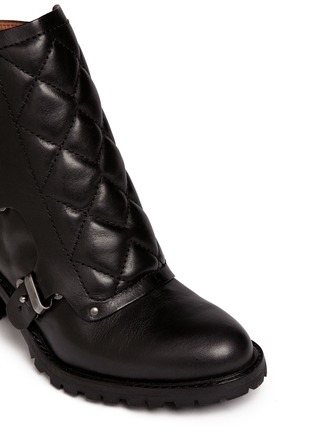 Detail View - Click To Enlarge - MARC BY MARC JACOBS SHOES - Quilted triple monk strap ankle boots