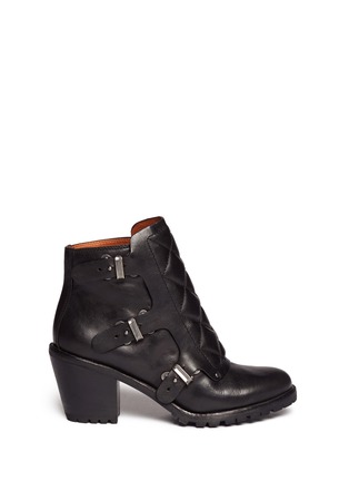 Main View - Click To Enlarge - MARC BY MARC JACOBS SHOES - Quilted triple monk strap ankle boots