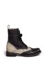 Main View - Click To Enlarge - FREEBIRD - 'Canyon' cow hair leather brogue combat boots
