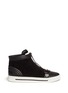Main View - Click To Enlarge - MARC BY MARC JACOBS SHOES - Suede leather zip sneakers 