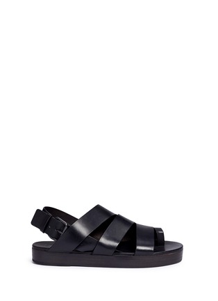 Main View - Click To Enlarge - MARSÈLL - 'Gradone' strappy leather flatform sandals