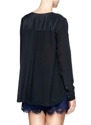 Back View - Click To Enlarge - ALICE & OLIVIA - Silk cropped blouse