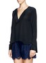 Front View - Click To Enlarge - ALICE & OLIVIA - Silk cropped blouse