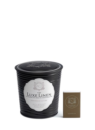Main View - Click To Enlarge - AQUIESSE - Luxe Linen tall tin scented candle