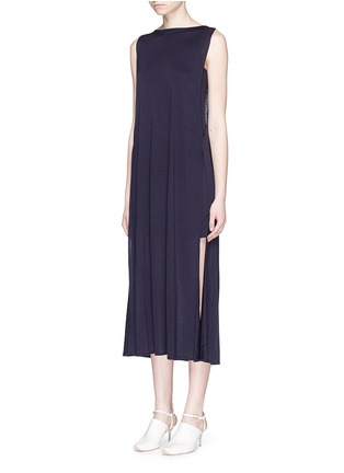 Front View - Click To Enlarge - ACNE STUDIOS - 'Ethel' deep split lyocell jersey dress