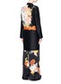 Back View - Click To Enlarge - DRIES VAN NOTEN - 'Cancun' floral print satin wrap pyjama coat