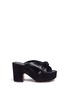Main View - Click To Enlarge - CLERGERIE - 'Esther' suede platform knotted leather sandals