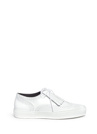 Main View - Click To Enlarge - CLERGERIE - 'Tolka' detachable kiltie leather brogue sneakers