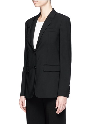 Front View - Click To Enlarge - THEORY - 'Wylla' button lapel virgin wool blazer