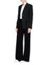 Figure View - Click To Enlarge - THEORY - 'Terena' wide leg crepe pants