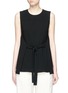 Main View - Click To Enlarge - THEORY - 'Ordan' tie waist wrap back crepe top