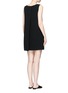 Back View - Click To Enlarge - THEORY - 'Narlica' button crossover back crepe dress
