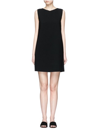 Main View - Click To Enlarge - THEORY - 'Narlica' button crossover back crepe dress