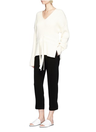 Figure View - Click To Enlarge - THEORY - 'Thorina' cropped crepe pants